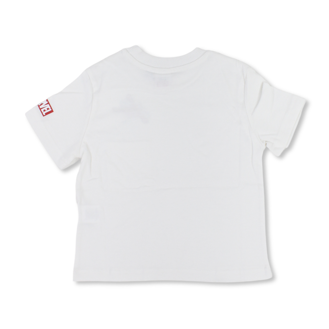 Boys Cotton Short-Sleeved T-Shirt – White with Spider-Man Pocket Print