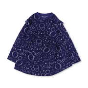Girls Cotton Long Sleeve Dress – Blue with All-Over Mickey Print