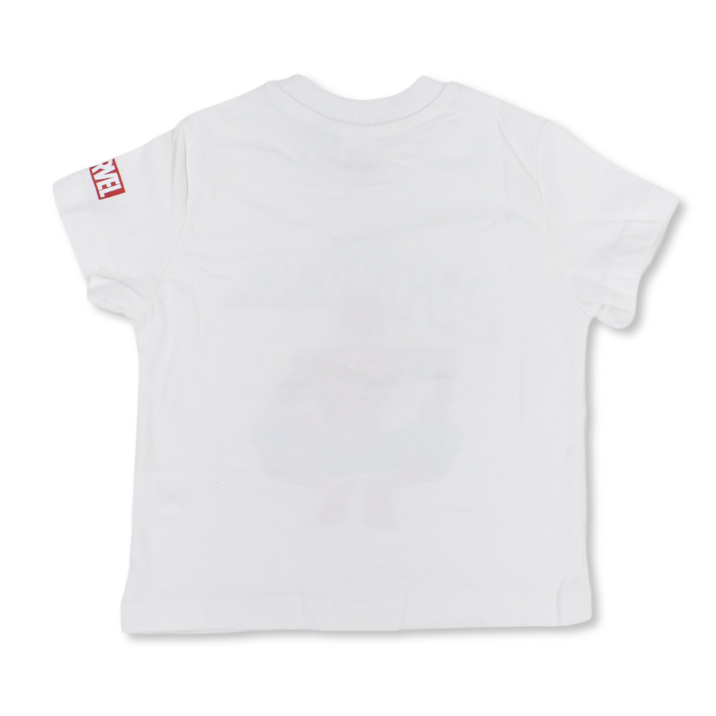 Boys Cotton Short-Sleeved T-Shirt – White with Spider-Man Print