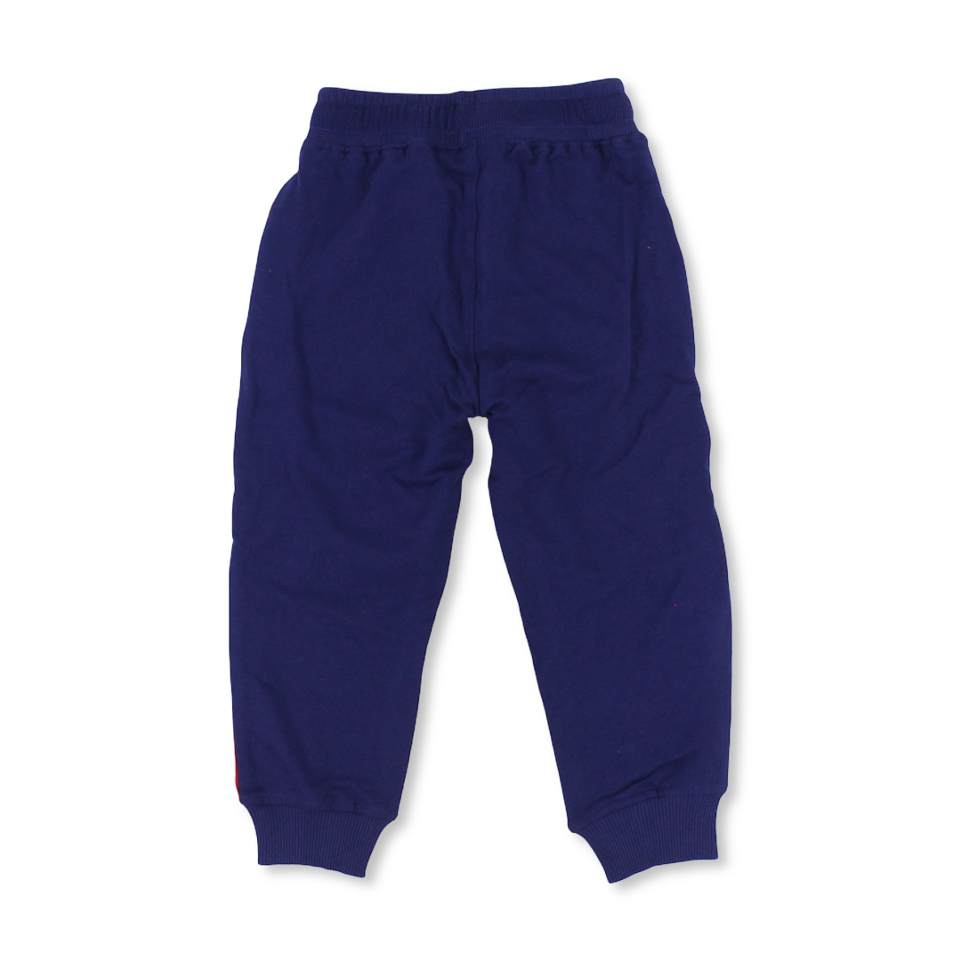 Boys Cotton Sweatpants – Blue with Spider-Man Print
