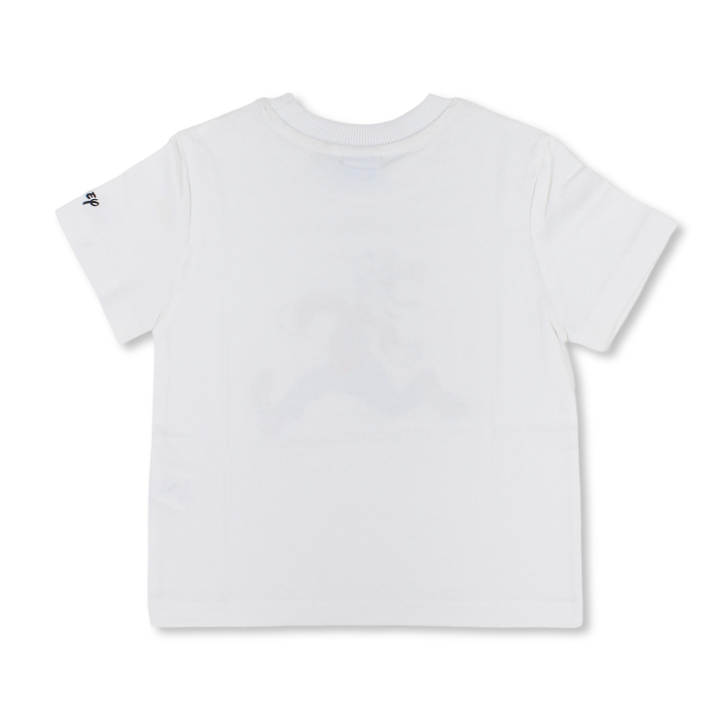 Boys Cotton Short-Sleeved T-Shirt – White with Goofy Print