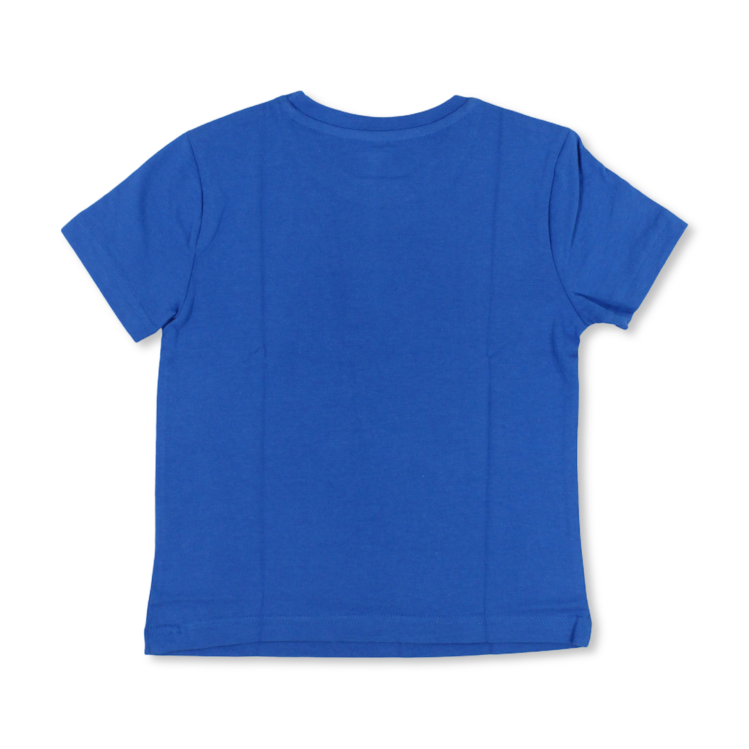 Boys Cotton Short-Sleeved T-Shirt – French Blue with Captain America Print