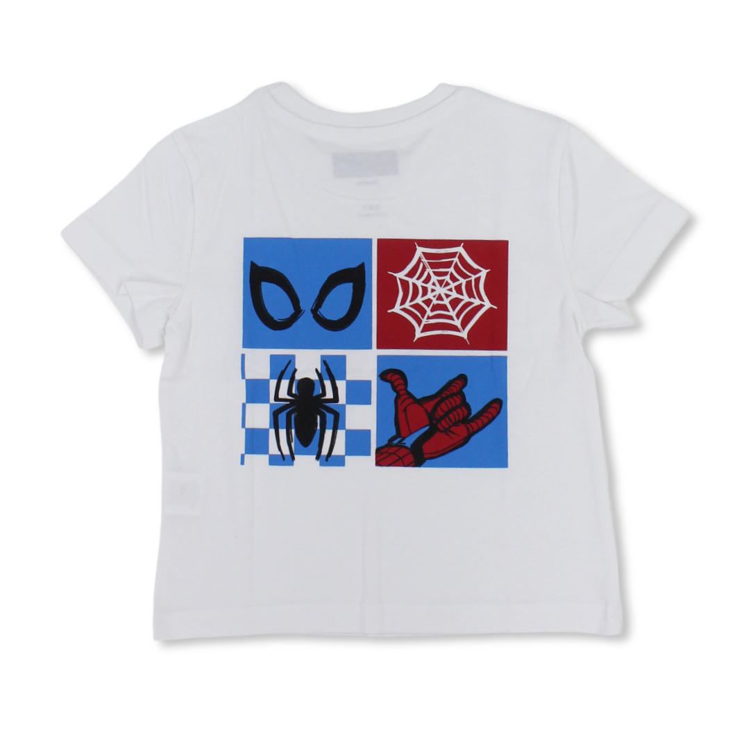 Boys Cotton Short-Sleeved T-Shirt – White with Spider-Man Graphic