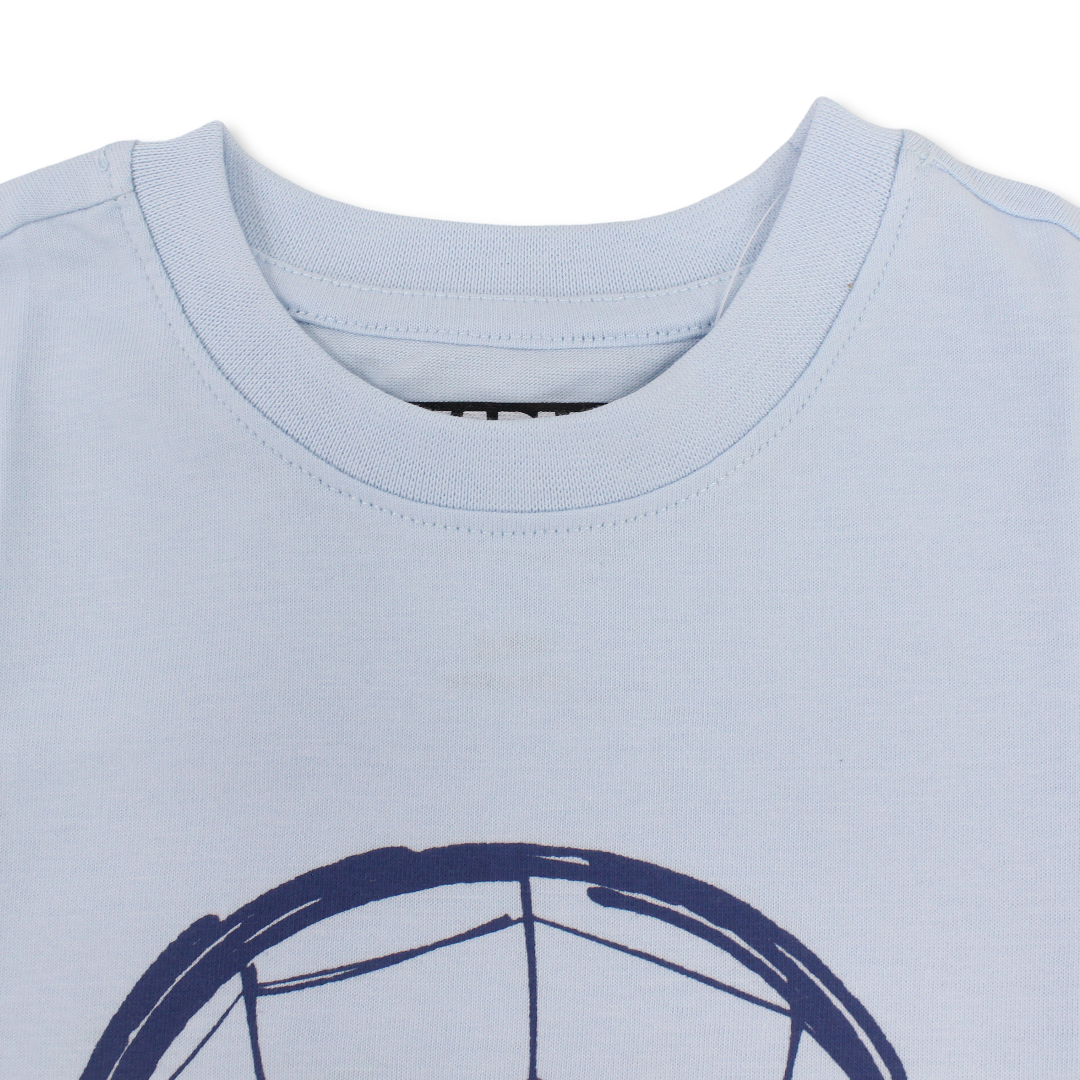 Boys Cotton Short-Sleeved T-Shirt – Nantucket Breeze with Spider-Man Mask Print