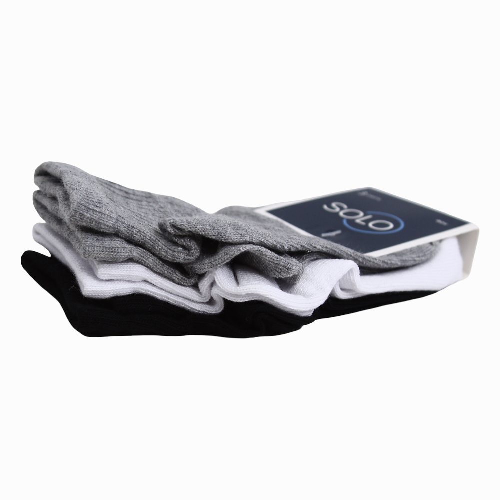 Unisex Cotton Lycra Socks – (Pack of 3)