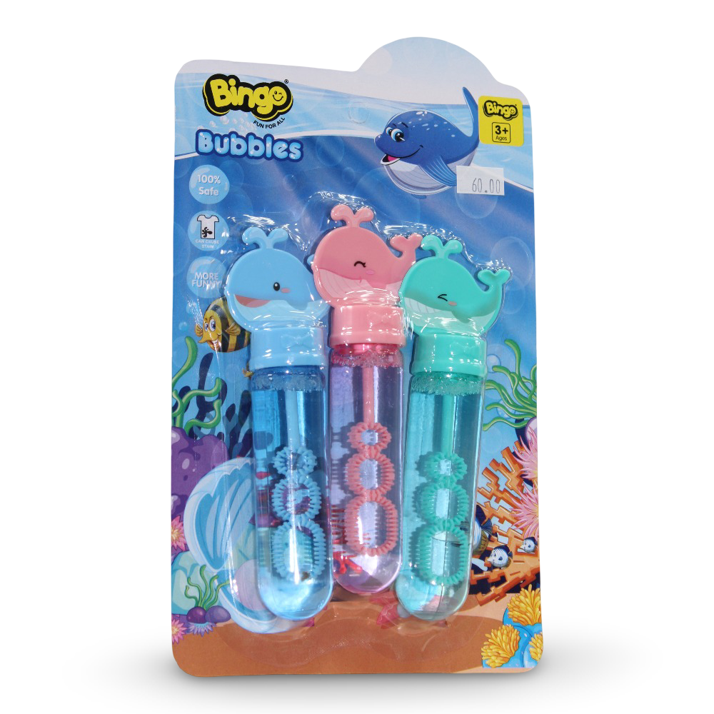 Bingo Bubbles – 3-Piece Whale Bubble Stick Set (35ml)