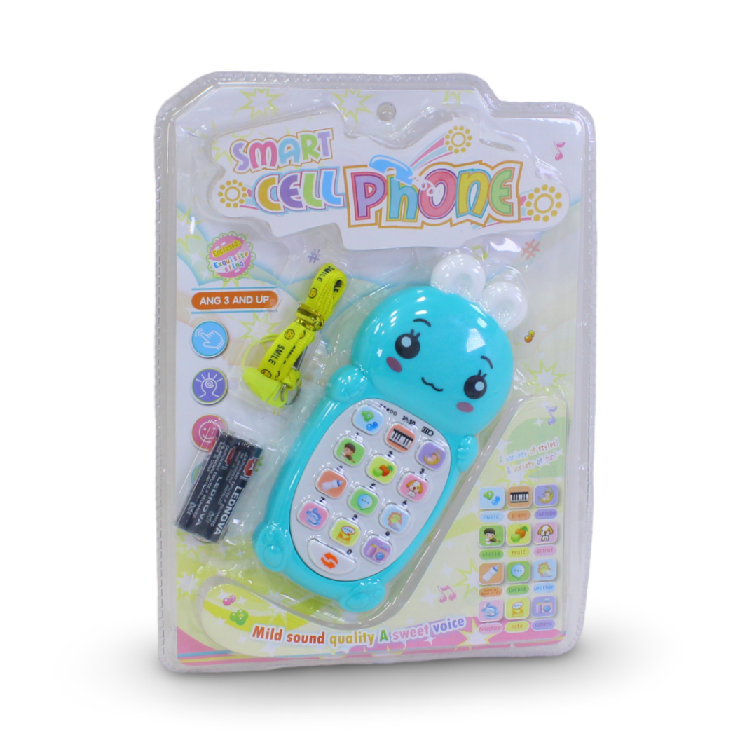 Rabbit Smart Cell Phone interactive Musical Toy – Baby Blue
