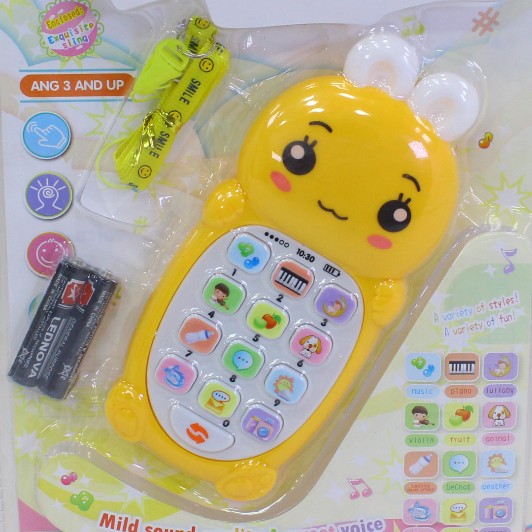 Rabbit Smart Cell Phone interactive Musical Toy – Yellow