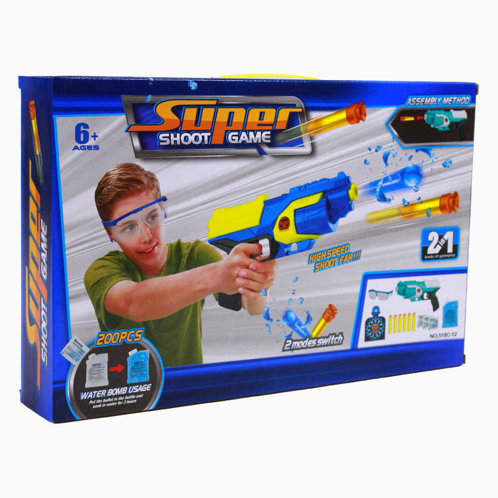 Shooting Gun with Gel and Foam Bullets