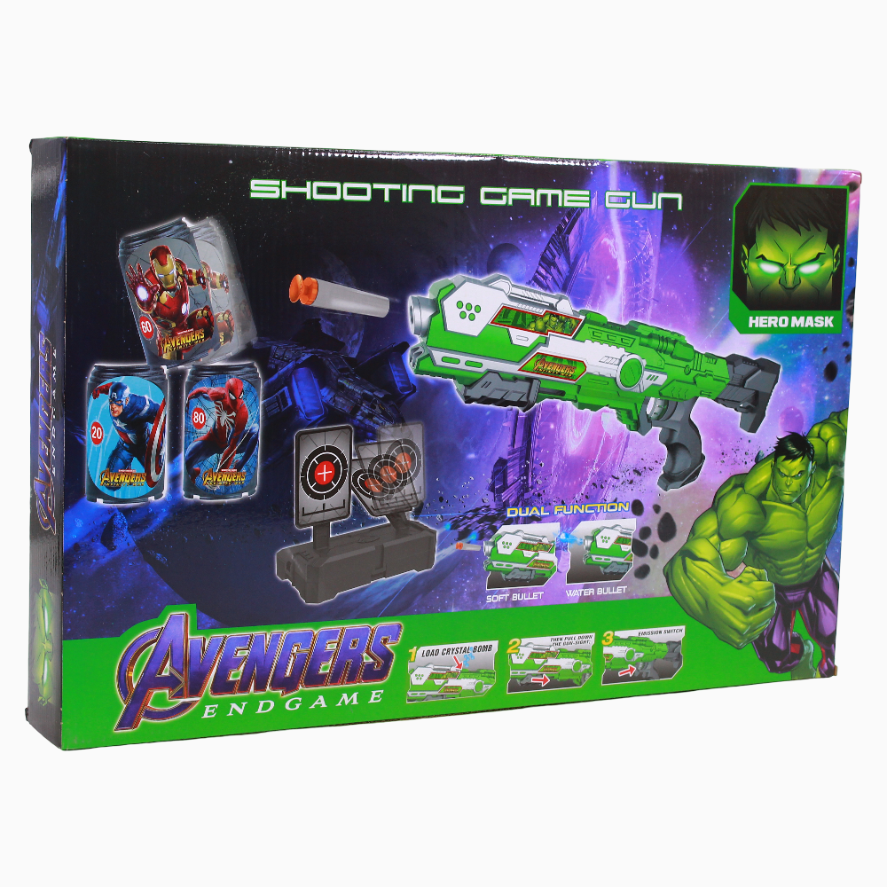 Hulk Gel Bullet Toy Gun – Includes 6 Soft Bullets & Gel Pellets