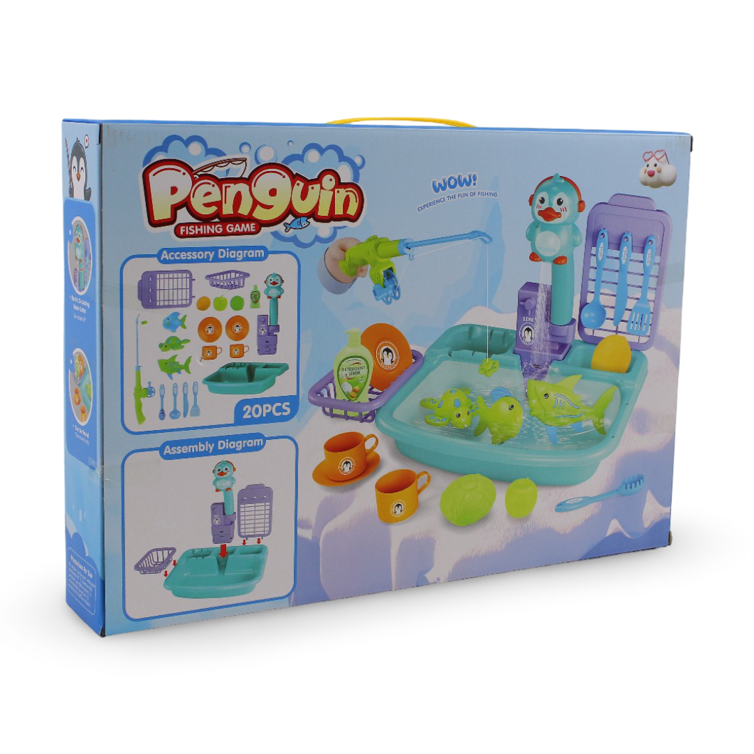 Children's Penguin Fishing Game Toy Set – 20 Pcs