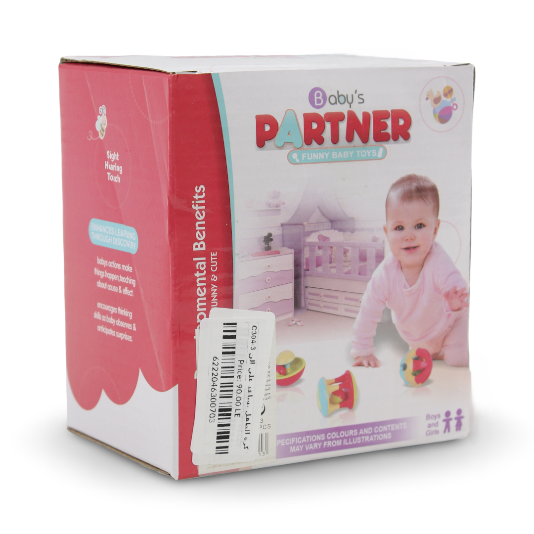 Baby's Partner Funny Baby Toys Rattle Ball