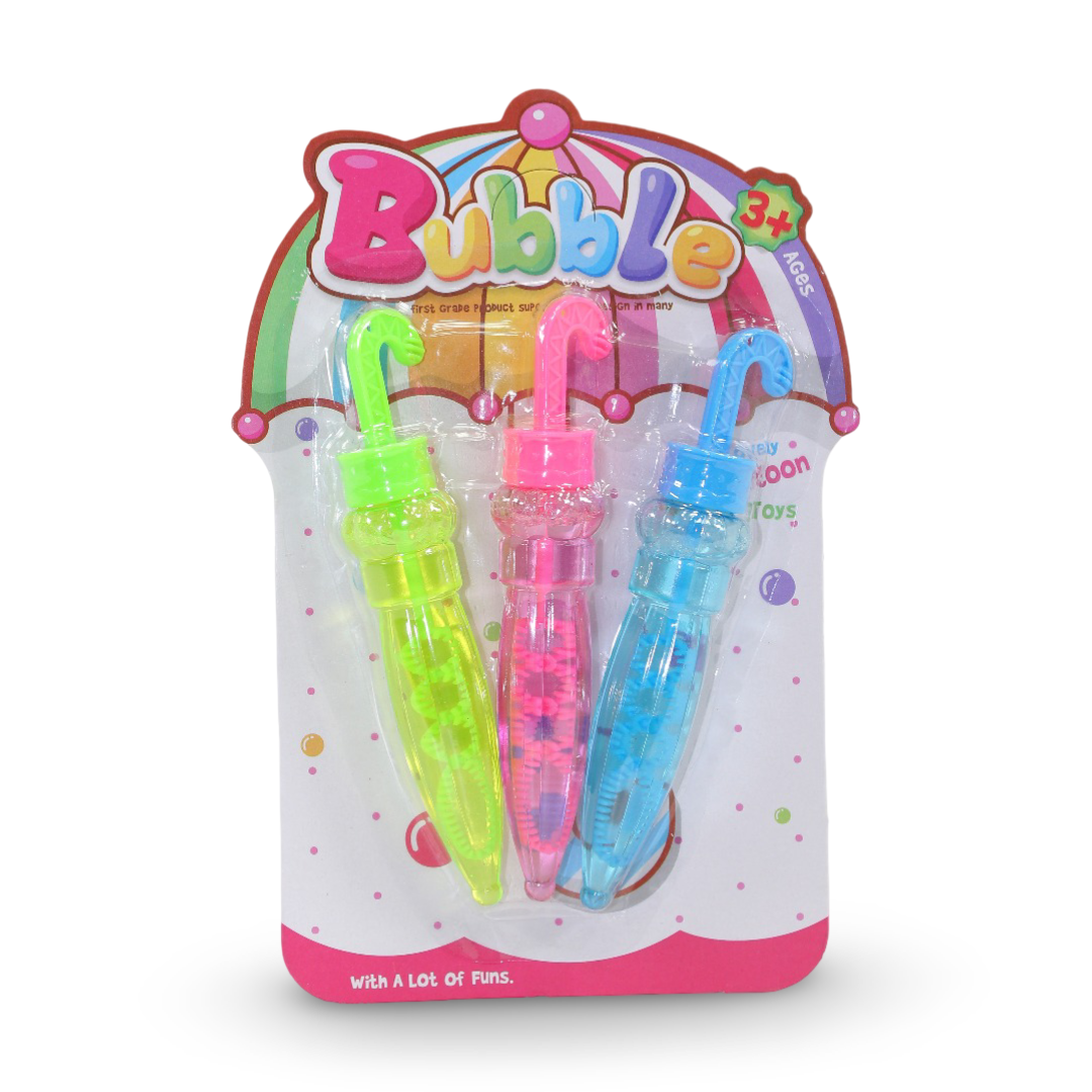 Bubble Wands Shaped Like Umbrellas – 3 Pcs