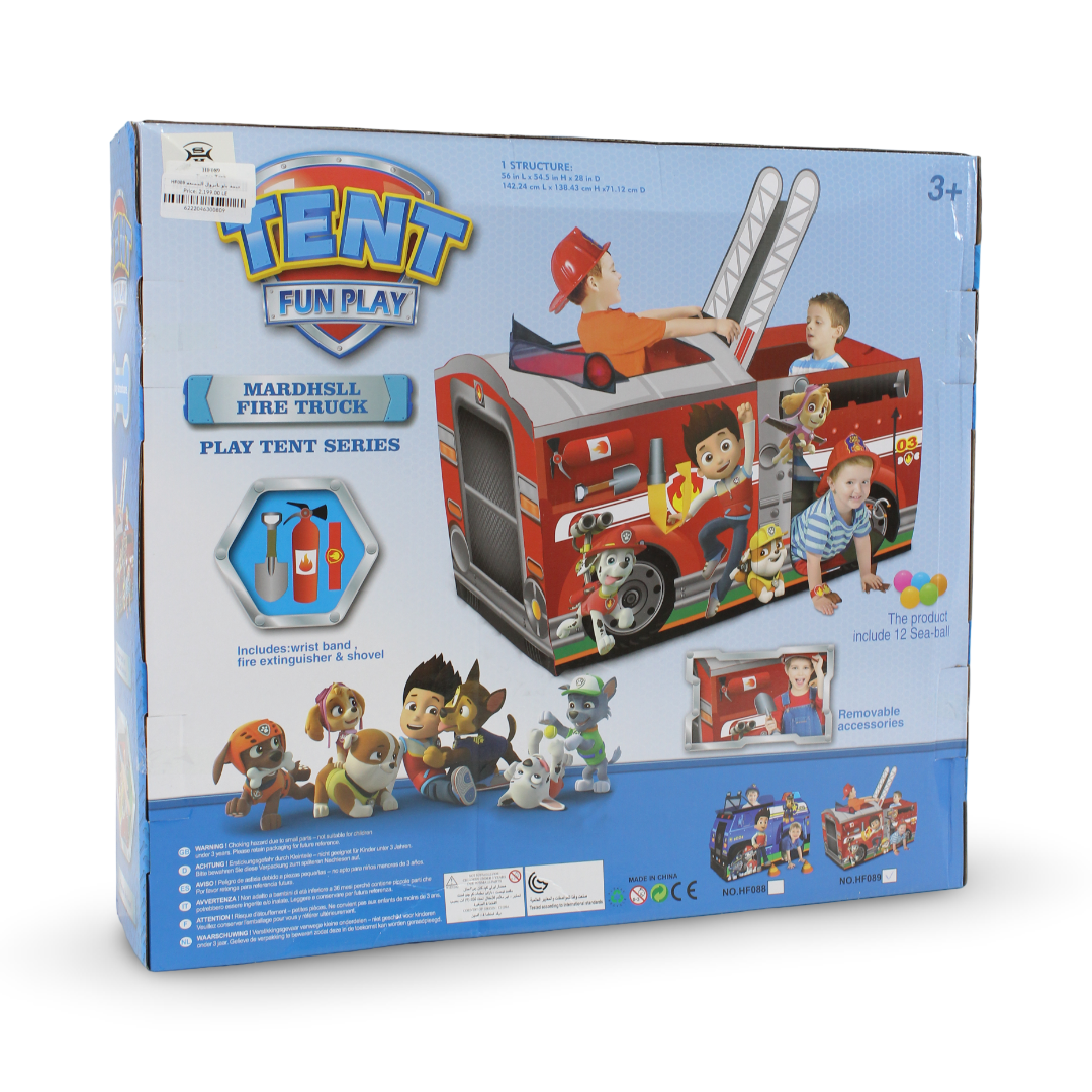 Paw Patrol Marshall Fire Truck Play Tent
