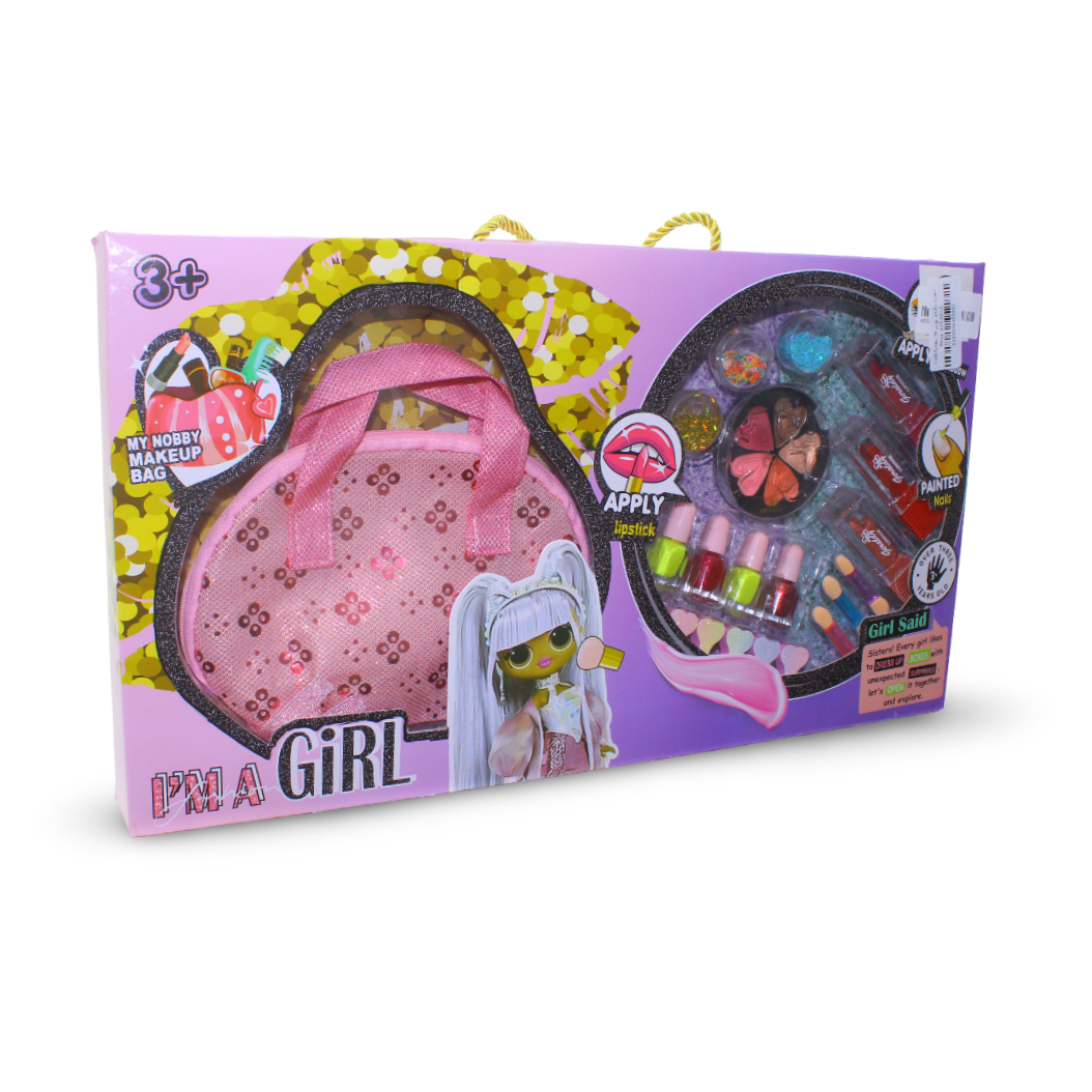 I'm a Girl Children's Cosmetics and Makeup Bag Set