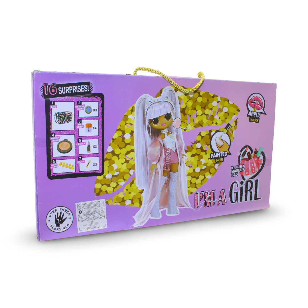 I'm a Girl Children's Cosmetics and Makeup Bag Set