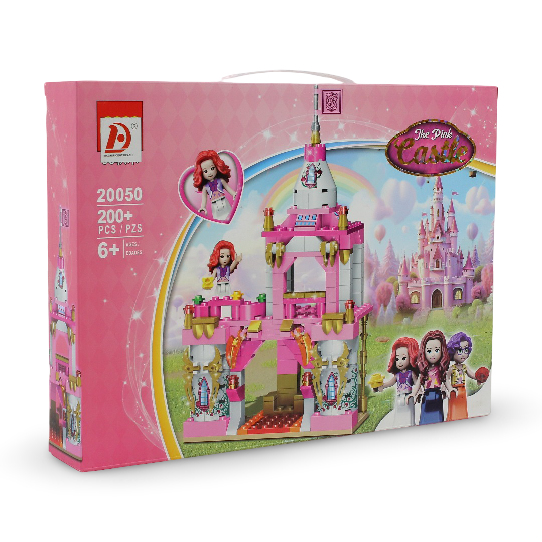 "The Pink Castle" Building Block Set – 200 Pcs