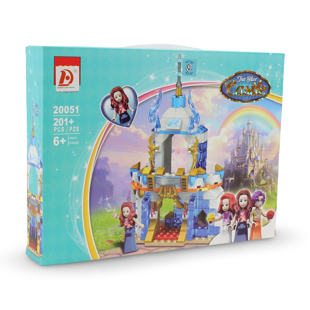 "The Blue Castle" Building Block Set – 201 Pcs - Toys - OKO