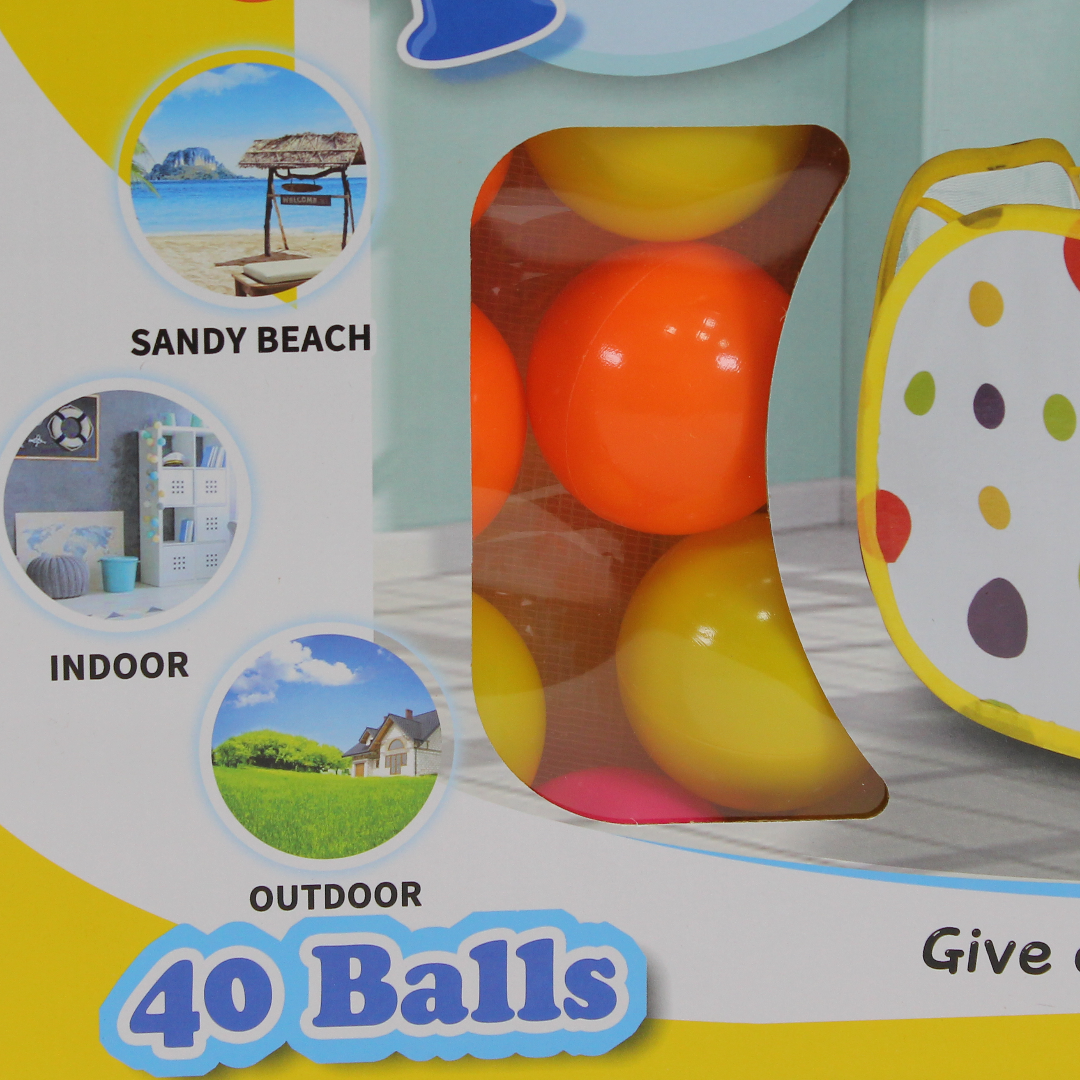 Children's Basketball Pool Toy Set – 40 Balls