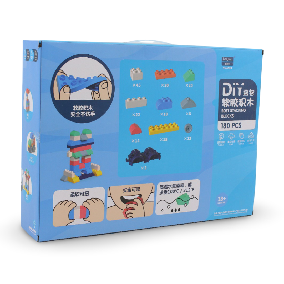 Loivin Soft Stacking Blocks – 180 Pcs