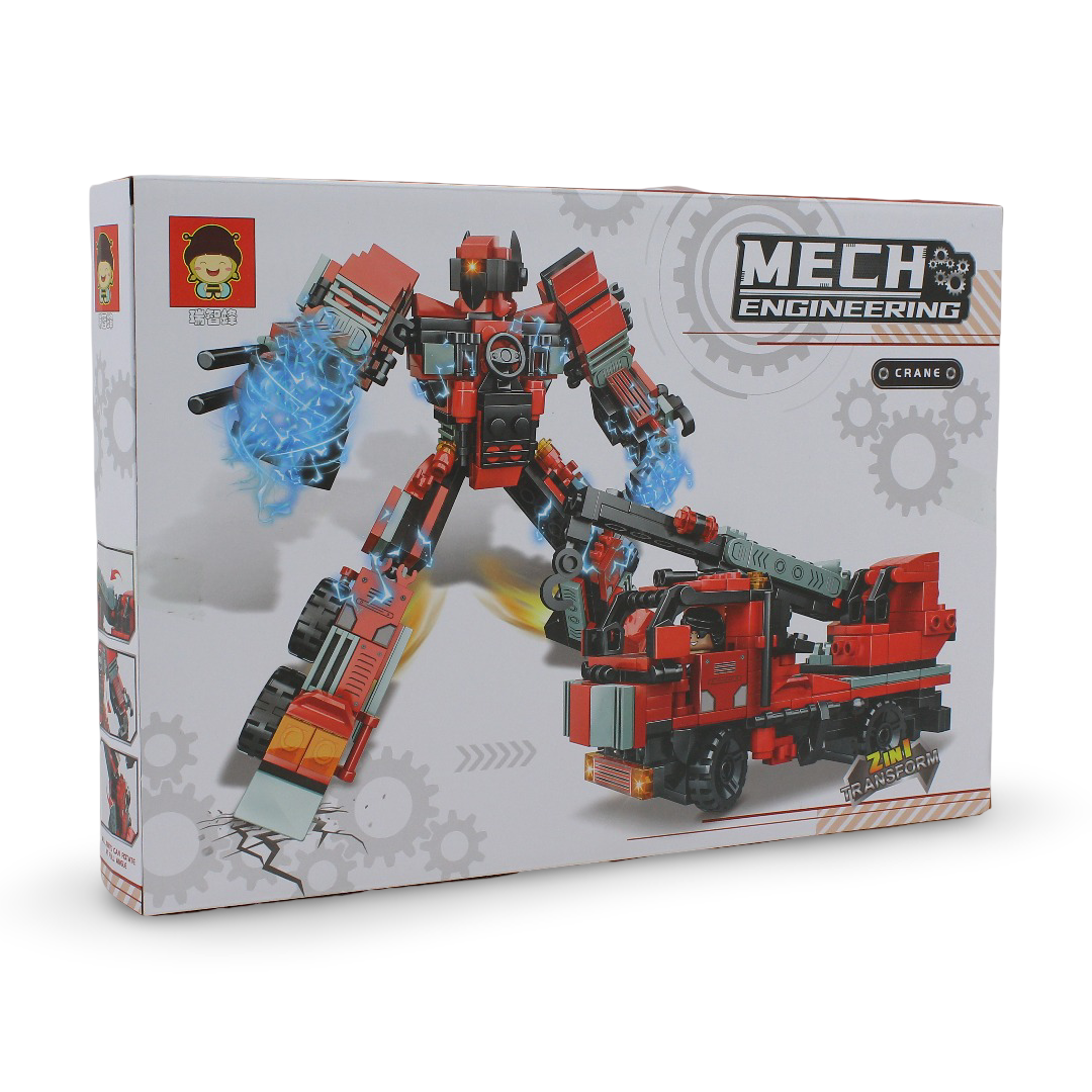 Mech-Engineer 2-in-1 Transforming Crane Robot Building Block Set – 429 Pcs