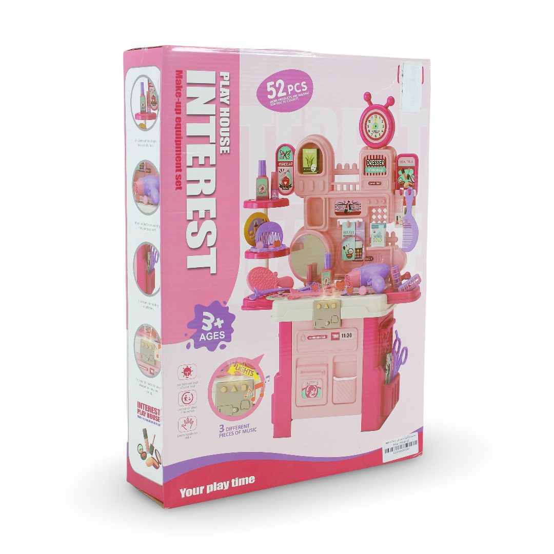 Interest Play House Dresser Makeup Equipment Set – 52 Pcs - Toys - OKO