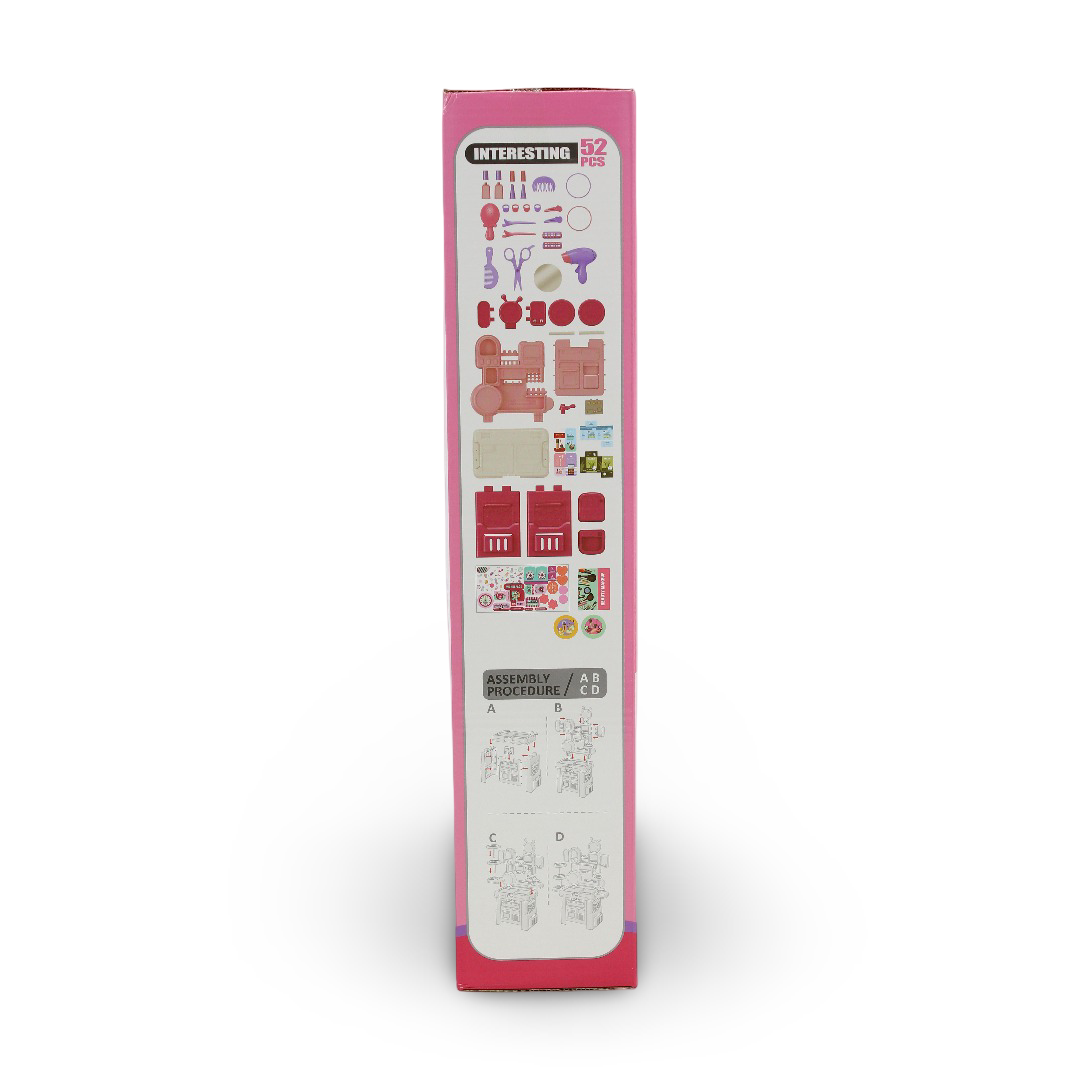 Interest Play House Dresser Makeup Equipment Set – 52 Pcs