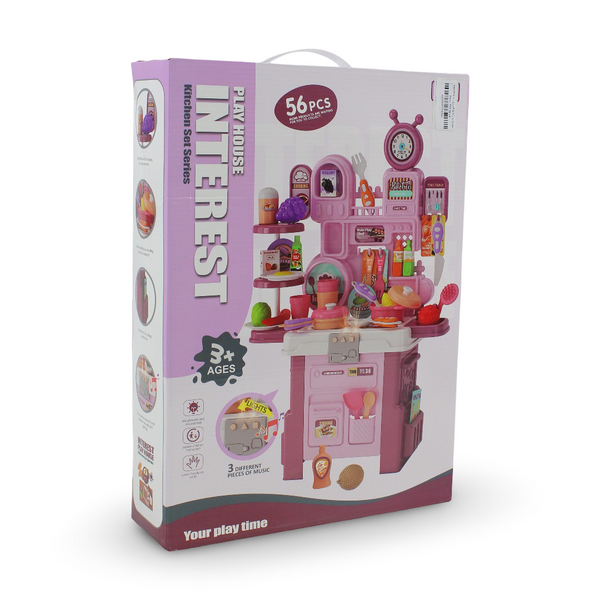 "Interest Play House" Kitchen Set – 56 Pcs - Toys - OKO