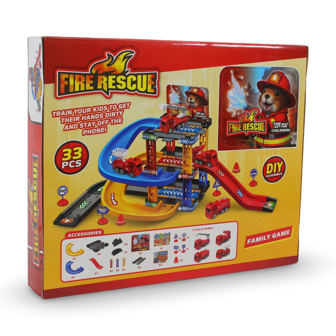 Showman Fire Rescue Family Game Toy Set – 33 Pcs