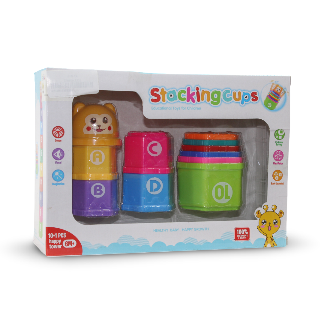 Stacking Cups Educational Toy Set – 11 Pcs