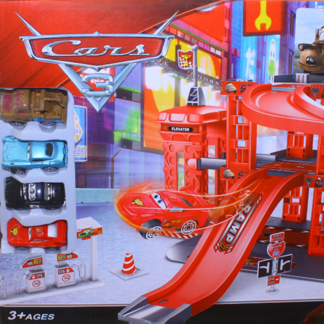 Disney Pixar Cars 2 Parking Super Garage 3D Playset – 49 Pcs