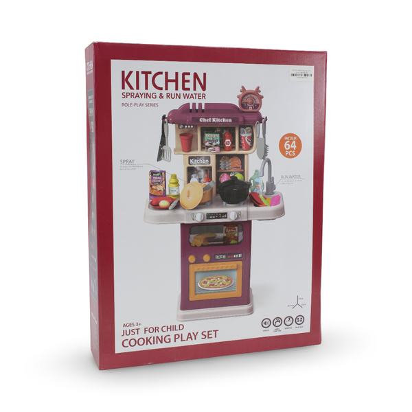 Chef Kitchen Pretend Playset (Light & Sound) – 64 Pcs