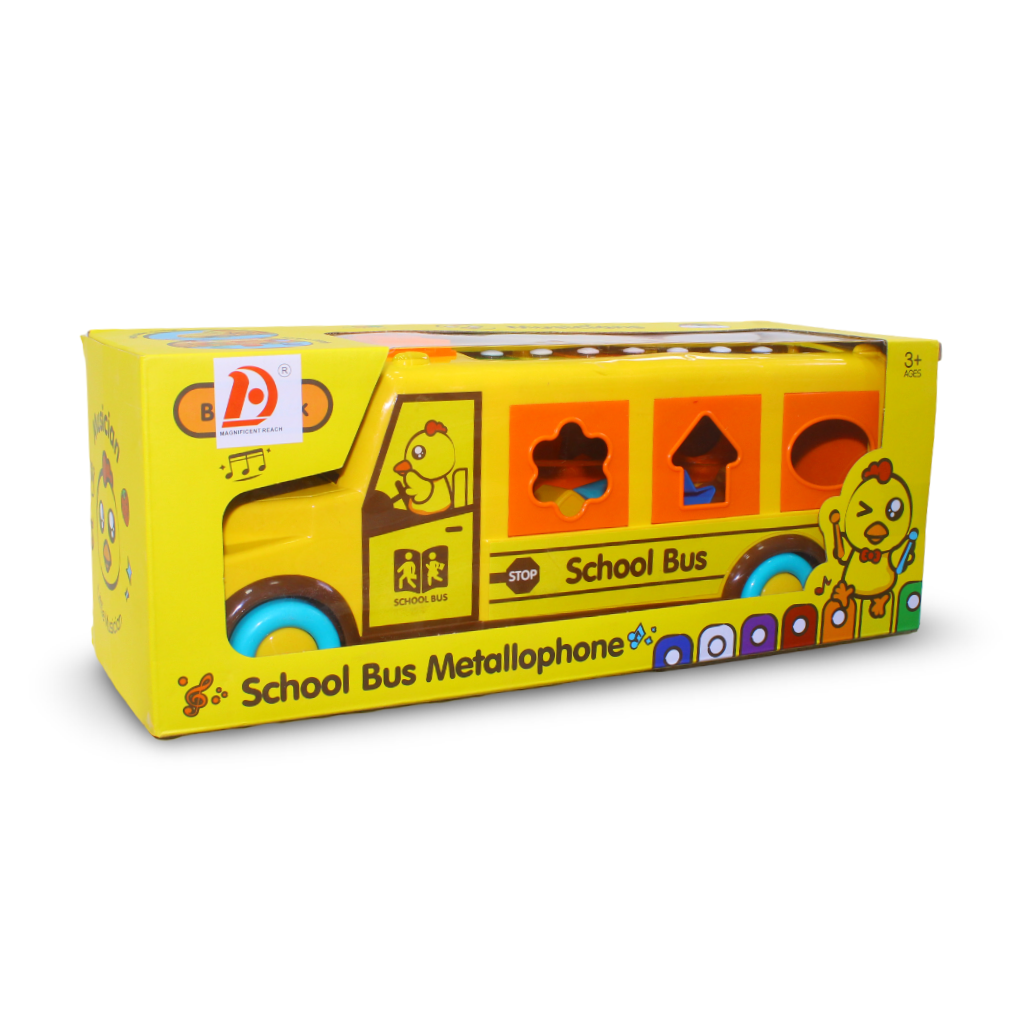 School Bus Metallophone Toy – Yellow