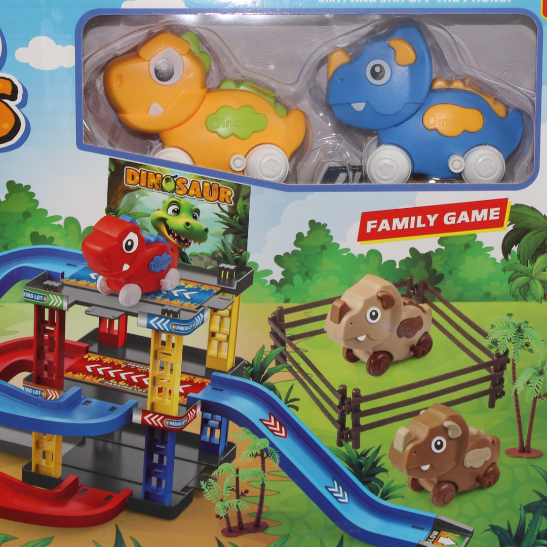 "Dinosaurs" DIY Assemble Parking Track Playset – 31 Pcs
