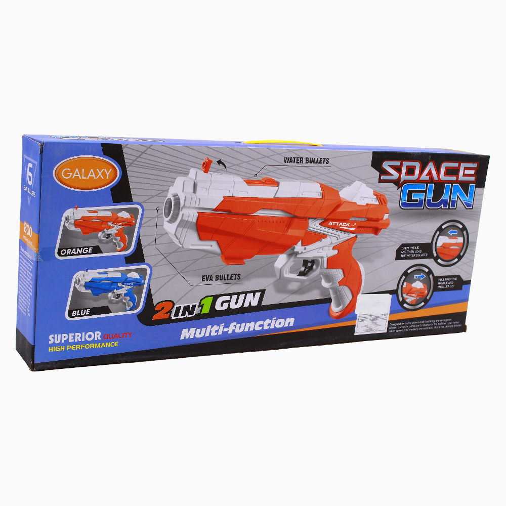 Foam & Gel Bullet Gun with Accessories - White And Red