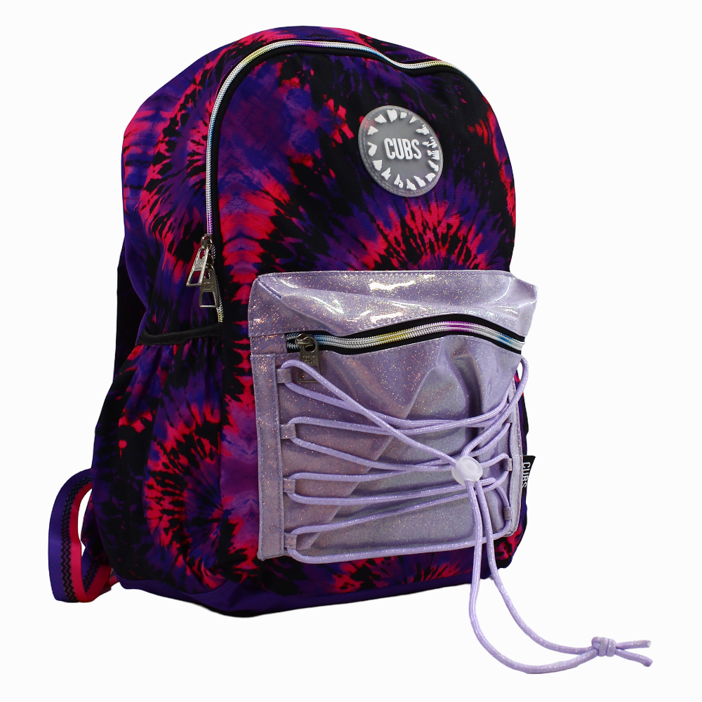 Cubs Tie Dye Backpack – Black & Purple