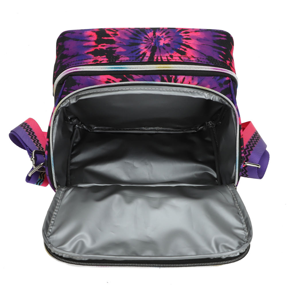 Cubs Black and Purple Tie Dye High School Lunch Bag