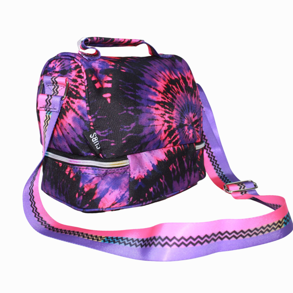 Cubs Black and Purple Tie Dye High School Lunch Bag