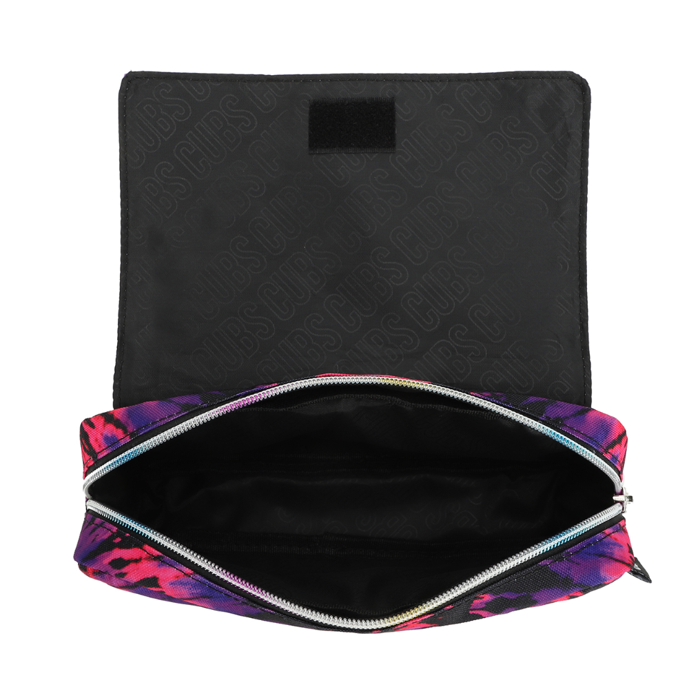Cubs Black and Purple Tie Dye High School Pencil Case