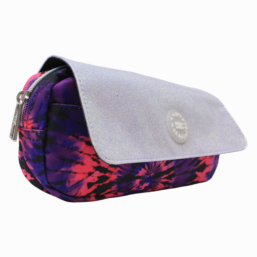 Cubs Black and Purple Tie Dye High School Pencil Case