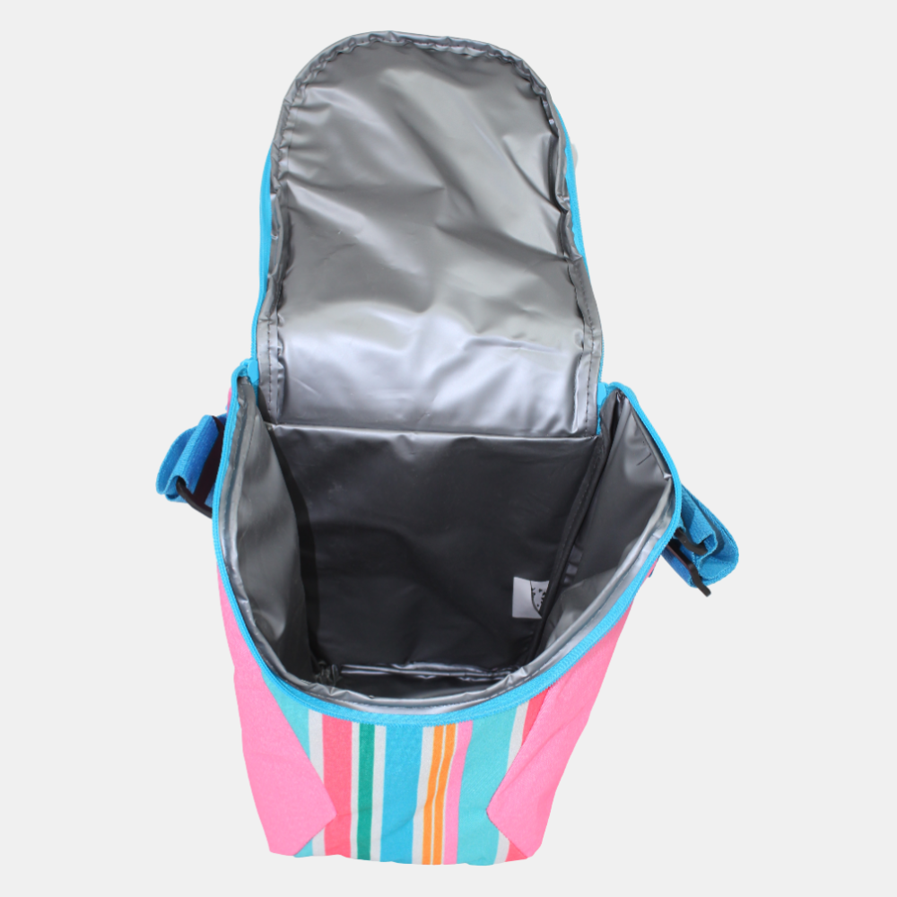 Pink Stripes Cooler Bag