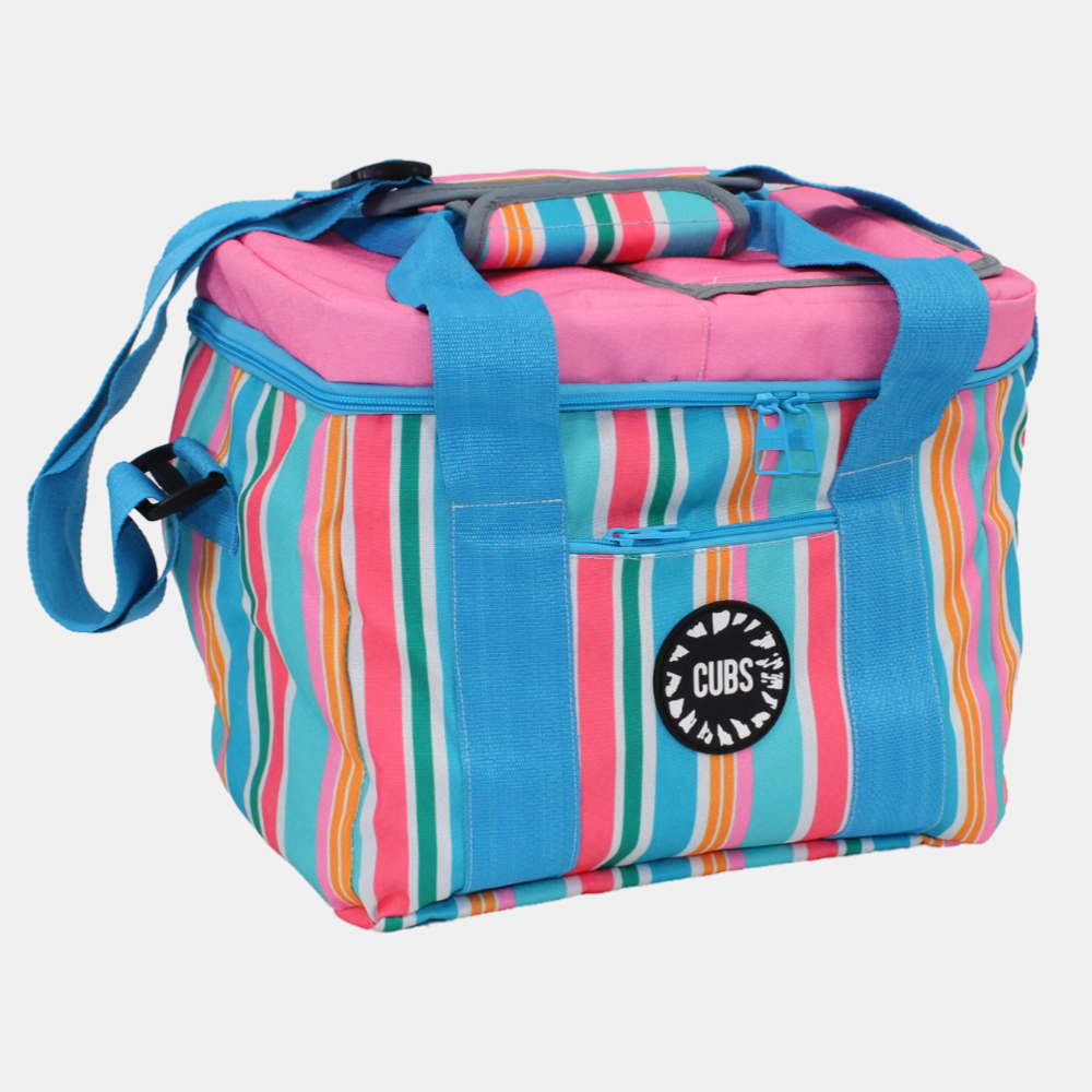 Pink Stripes Beach Bag