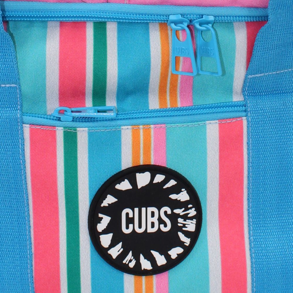Pink Stripes Beach Bag