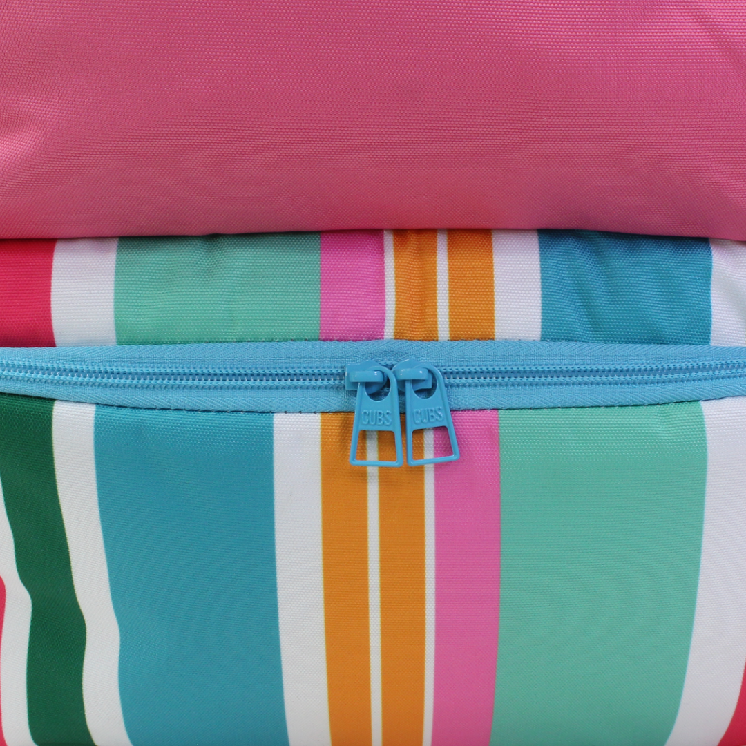Cubs Pink Stripes Tote Bag