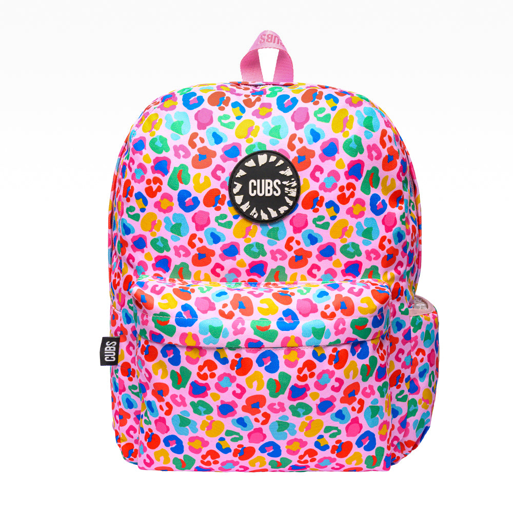 Cubs Pink Leopard Backpack – 16 Inches