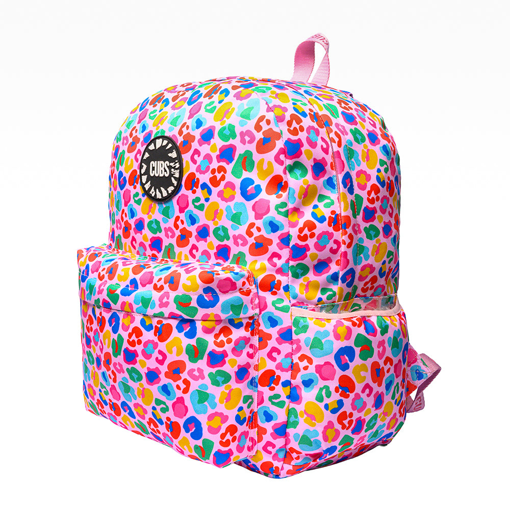 Cubs Pink Leopard Backpack – 16 Inches