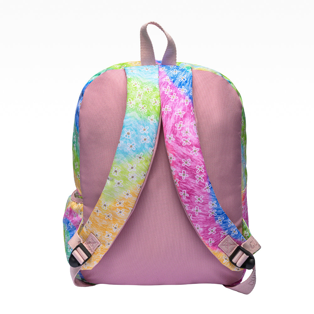 Cubs Pastel Tie Dye Flowers Backpack – 16 Inches
