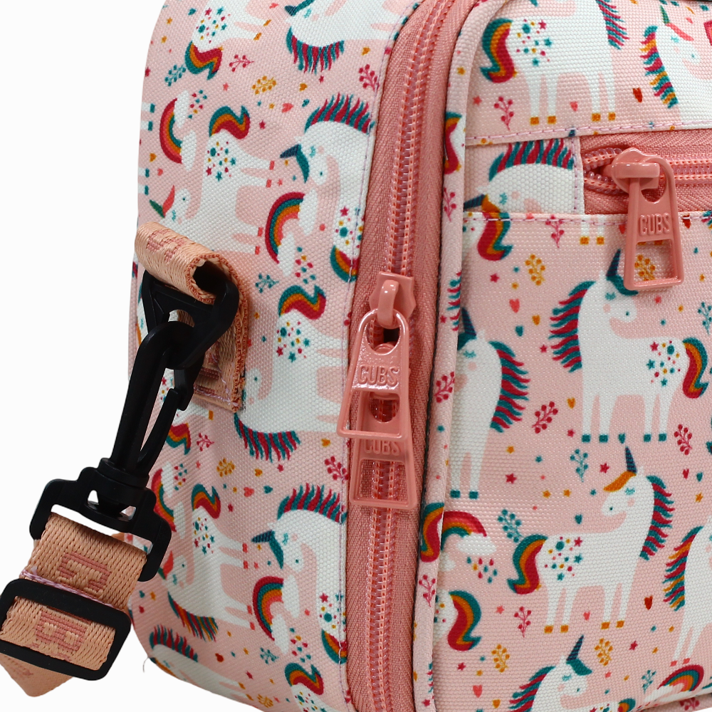 Cubs Peach Unicorns & Rainbows Lunch Bag