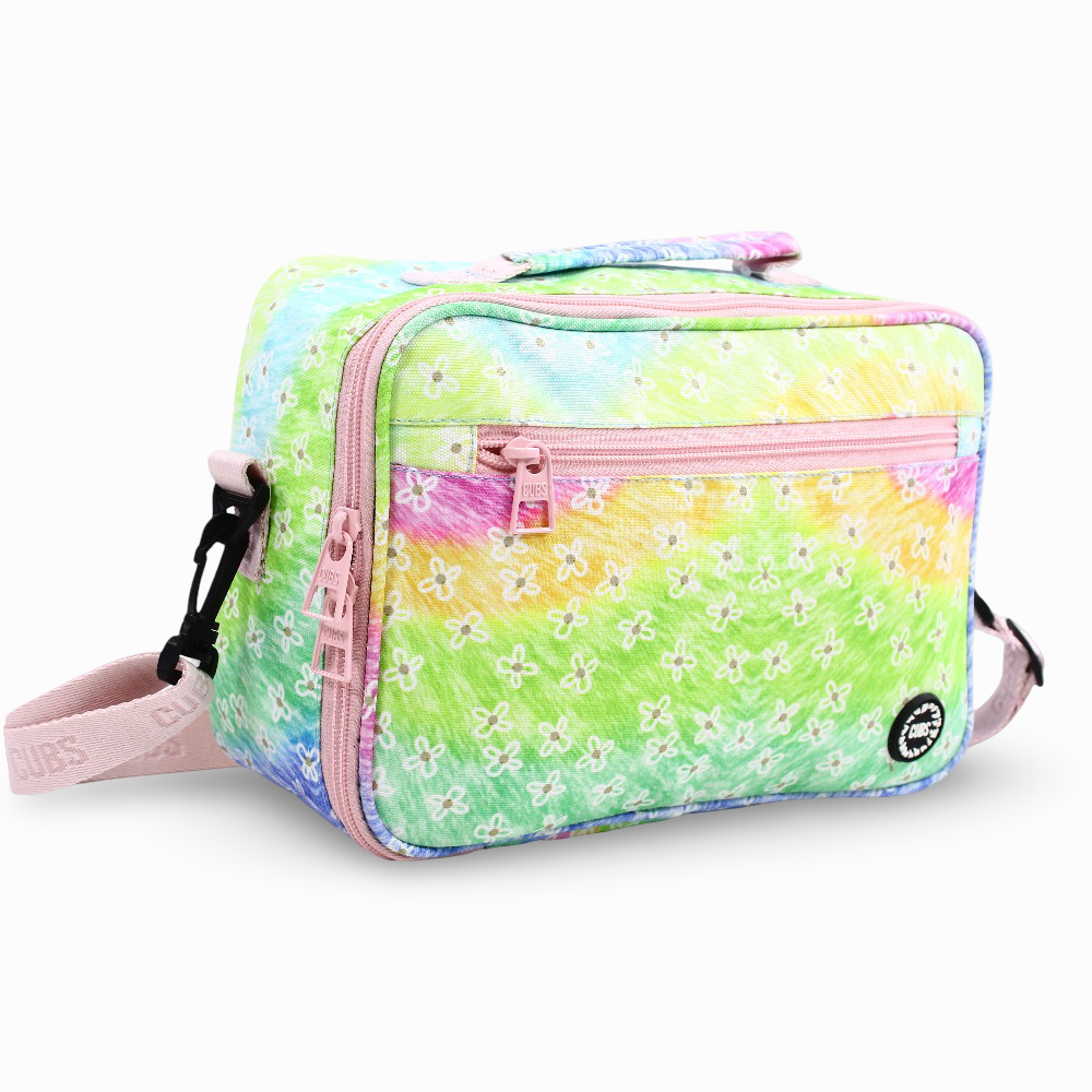 Cubs Pastel Tie Dye Flowers Lunch Bag