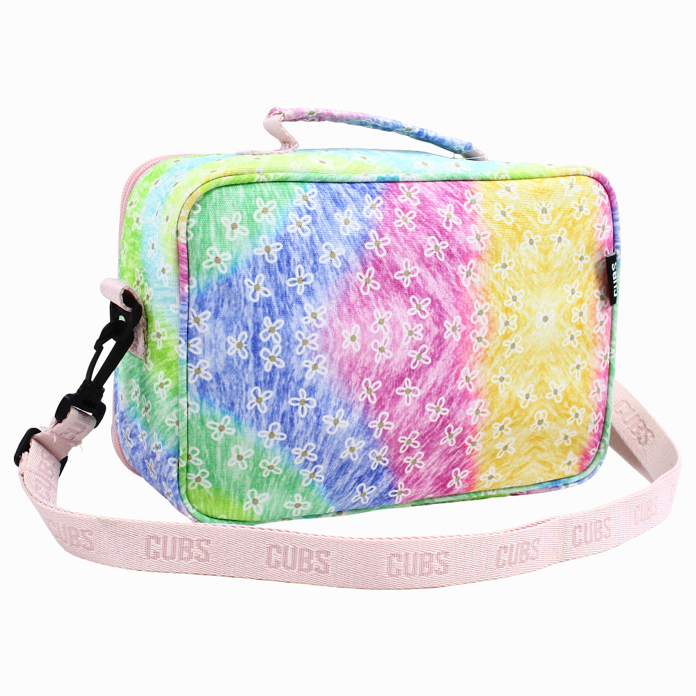 Cubs Pastel Tie Dye Flowers Lunch Bag
